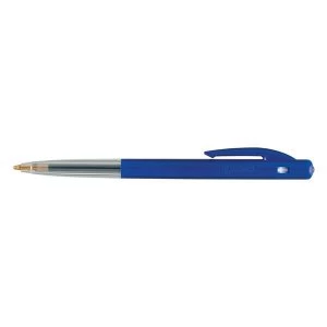 Image of Bic M10 clic Retractable Ballpoint Pen 1.0mm Tip 0.4mm Line Blue Pack of 50