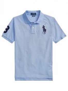Image of Ralph Lauren Boys Classic Short Sleeve Big Pony Polo Top - Blue, Size 6 Years