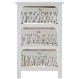 Image of 3 Maize Baskets White Storage Unit - Premier Housewares