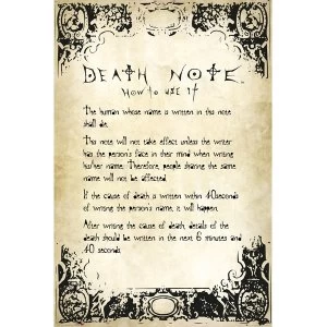 Image of Death Note Rules Maxi Poster