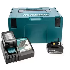 Image of Makita - 18V 2 x BL1850B 5.0Ah Batteries, DC18RC Charger & MakPac Case Set 00018