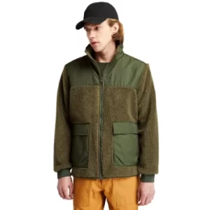 Image of Timberland Ecoriginal Faux-shearling Fleece For Men In Dark Green Dark Green, Size M