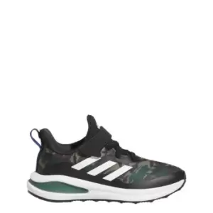 Image of adidas FortaRun Sport Running Lace and Top Strap Shoes Ki - Black