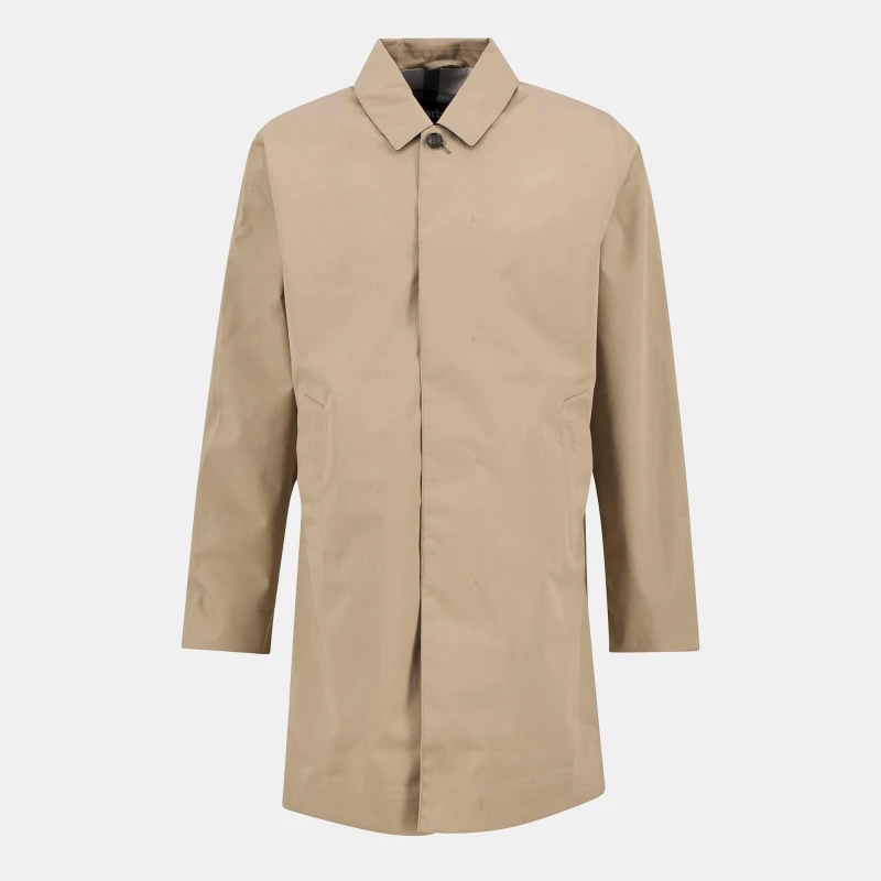 Image of Barbour Mens Lorden Thigh Length Long Sleeve Button Mac Stone ST17 male XL