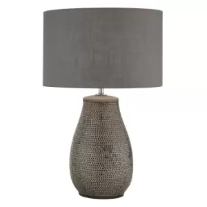 Image of Dimbled Terocotta Glaze Table Lamp