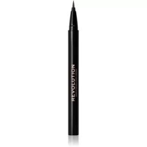 Image of Makeup Revolution Hair Stroke Brow Pen Eyebrow Pen Shade Dark Brown 0,5 ml