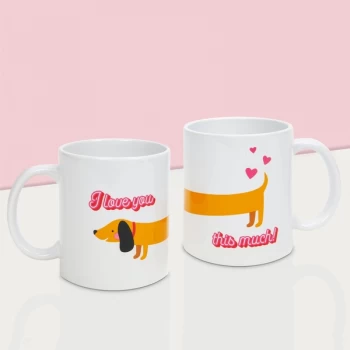 Image of For Your Eyes Only Pair Of Mugs - Sausage Dog