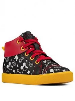 Image of Clarks City Mouse Toddler High Top Trainer - Black