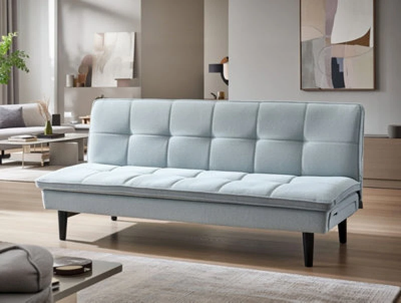 Image of DS Living The Fermo 2 Seater Sofa Bed in Silver Silver Unisex