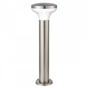 Image of Outdoor Bollard Light Clear Polycarbonate, Marine Grade Brushed Stainless Steel IP44, GU10