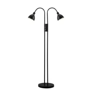 Image of Ray Dimmable Multi Arm Floor Lamp Black, E14