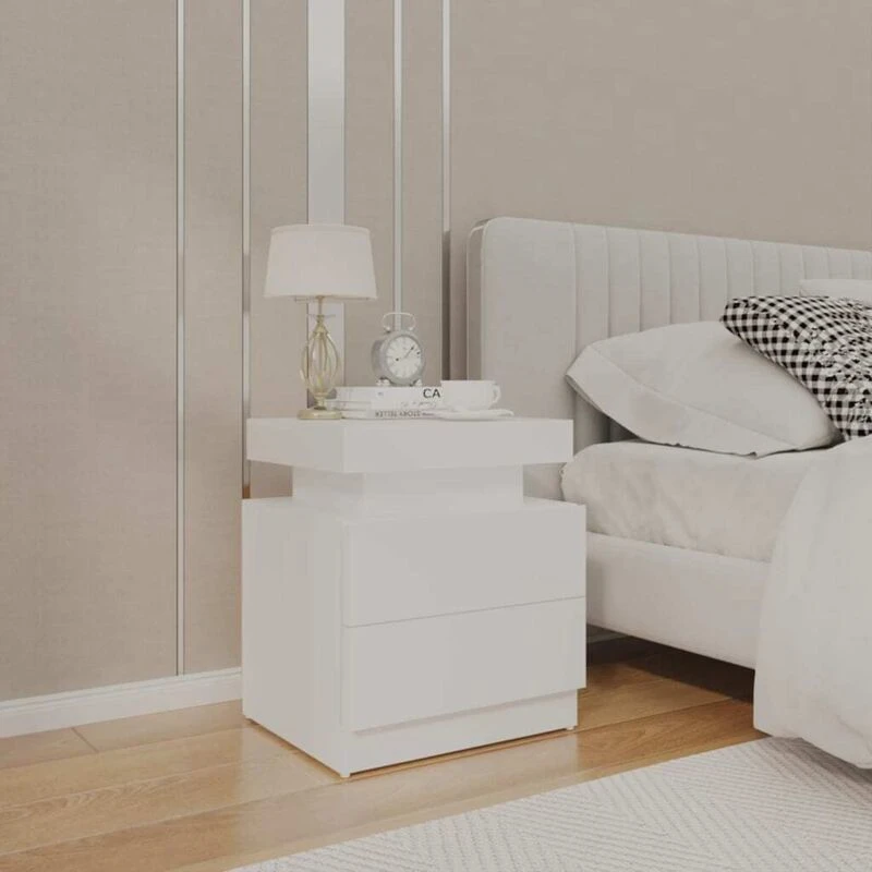 Image of VIDAXL Bedside Cabinet White 45x35x52cm Engineered Wood Vidaxl 8720286344477