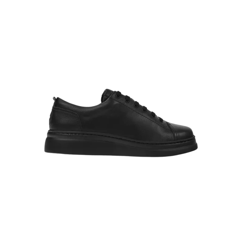 Image of Camper Runner Up K200508 Leather Womens Low Top Trainers - Black - Size:UK 4