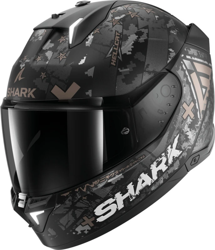 Image of Shark SKWAL i3 Hellcat Mat Black Chrom Anthracite KUA Full Face Helmet Size M