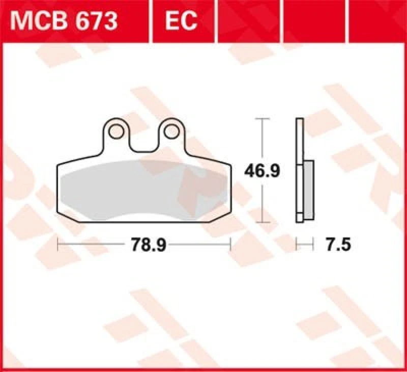 Image of TRW Lucas Brake pad MCB673
