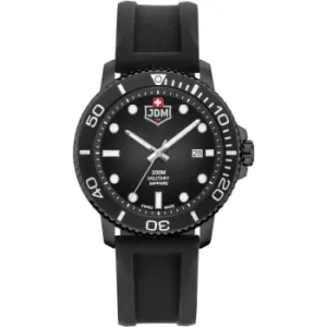 Image of Mens JDM Military Tango Black Silicone Black Dial Watch
