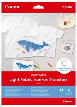 Image of Canon Light Fabric Iron-On Transfers A4 4004C002