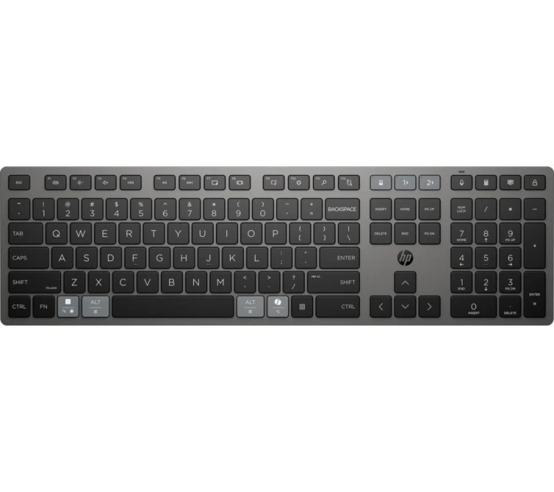 Image of HP 720 Multi-Device Rechargeable Wireless Keyboard - Nightfall Black 198122140794