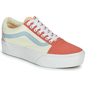 Image of Vans OLD SKOOL PLATFORM womens Shoes Trainers in White,4.5,6,6.5,7.5,8,3,7,5.5,4