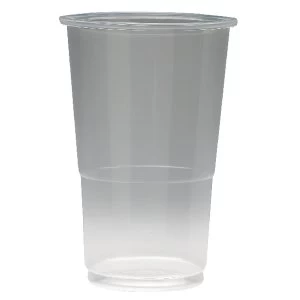 Image of Value Flexiglass 1/2 Pint Clear Plastic Glass (Pack 50)