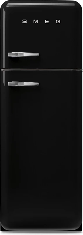 Image of Smeg 50s Style Retro Right Hand Hinge FAB30RBL6UK 172cm 80/20 Fridge Freezer - Black - C Rated