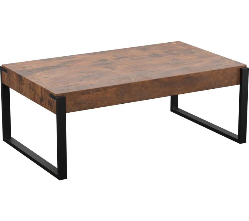 Image of AVF Ridgewood FT110RIDDW Coffee Table - Dark Wood & Black 5014117977914