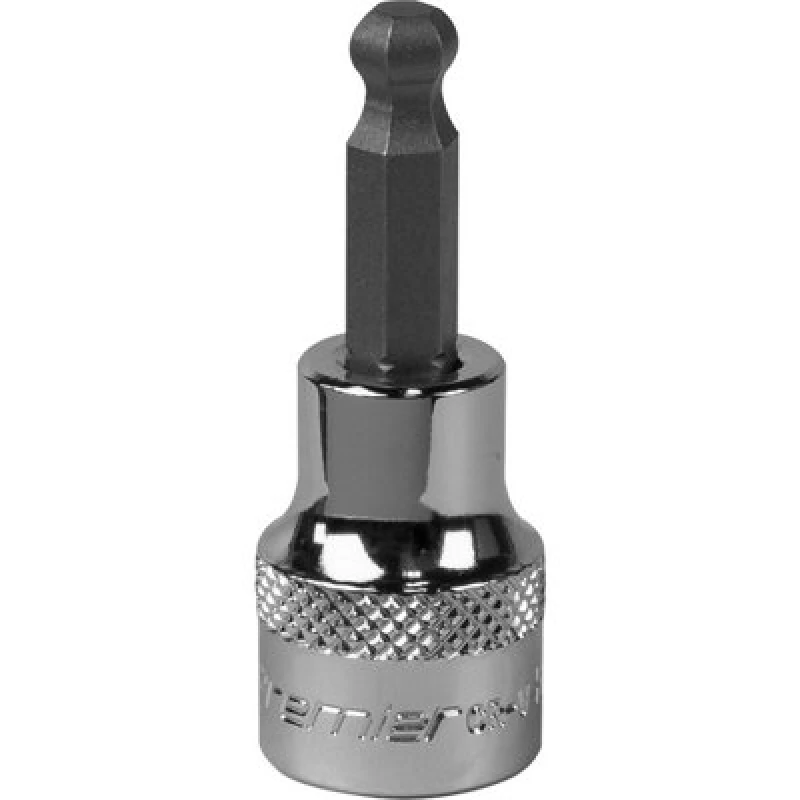 Image of Loops 6mm Ball-End Hex Socket Bit - 3/8" Square Drive - Chrome Vanadium Wrench Socket Multi
