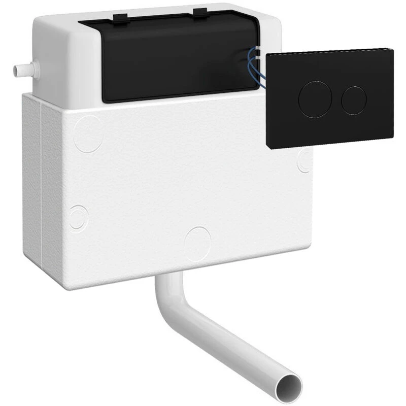 Image of NUIE Nuie Pneumatic Dual Flush Concealed Cistern and Matt Black Push Buttons - XTY011M02 XTY011M02