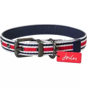 Image of Joules Striped Stripe Embellished Dog Collar Large- 18-22', (48-56cm)
