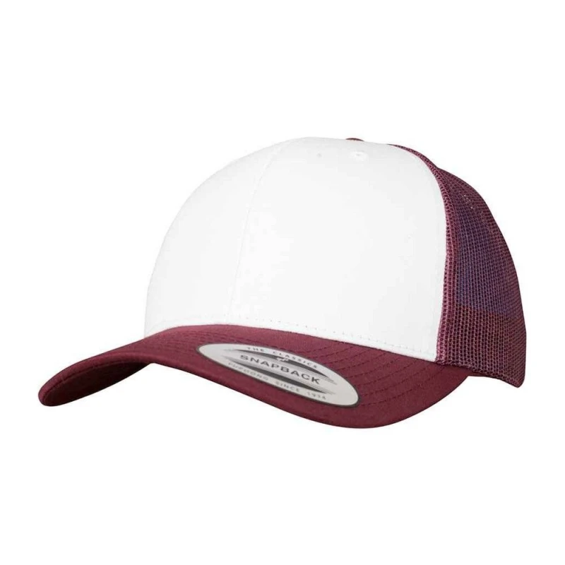 Image of Flexfit Womens Retro Trucker Cap in Maroon Maroon Female One Size