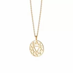 Image of Daisy London Jewellery 18ct Gold Plated Sterling Silver Solar Plexus Chakra Necklace 18Ct Gold Plate