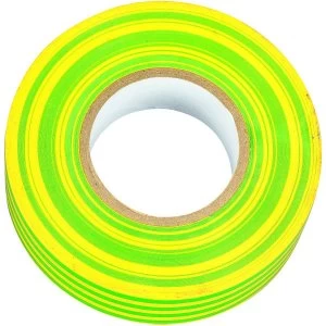 Image of Wickes Electrical Insulation Tape 20m Green and Yellow Pack of 10