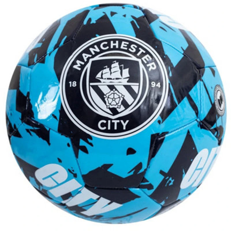 Image of Manchester City Fc Graffiti Football Sky Blue/black/white (5)