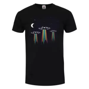 Image of Grindstore Mens Rainbow UFO T-Shirt (M) (Black)