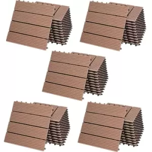 Image of WPC Decking Tiles 55Pcs Terracotta 30x30cm