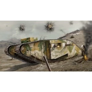 Image of WWI Female Tank 1:76 Vintage Classic Military Air Fix Model Kit