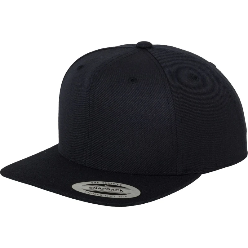 Image of Yupoong Mens The Classic Premium Snapback Cap in Dark Navy Dark Navy Male One Size