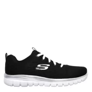 Image of Skechers Mesh Lace-Up W Memory Fo - Black