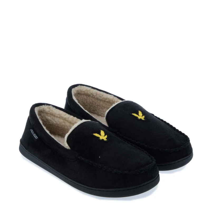 Image of Lyle and Scott Aspen Slippers Black male UK 11