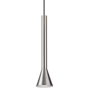 Image of Ideal Lux Diesis LED Slim Dome Pendant Ceiling Light Nickel 3000K