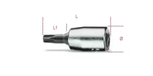 Image of Beta Tools 900TX 1/4" Square Drive Torx Bit Socket Driver T27 009000725