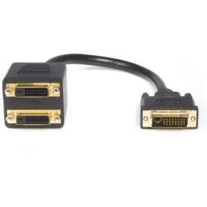 Image of StarTech 0.30m DVI D to 2x DVI D Digital Video Splitter Cable