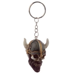 Image of Skull Viking Keyring