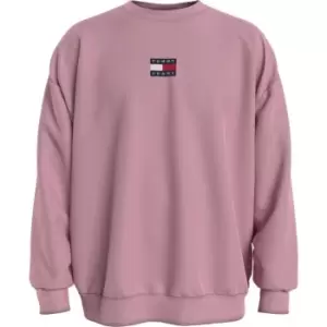 Image of Tommy Jeans Badge Crew Neck Sweatshirt - Pink