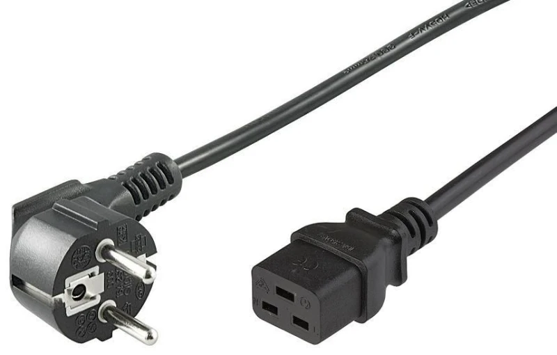 Image of Microconnect PE07719005 power cable Black 0.5 m CEE7/7 C19 coupler