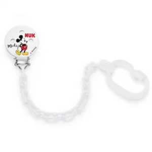 Image of NUK Mickey Mouse dummy chain White 1 pc