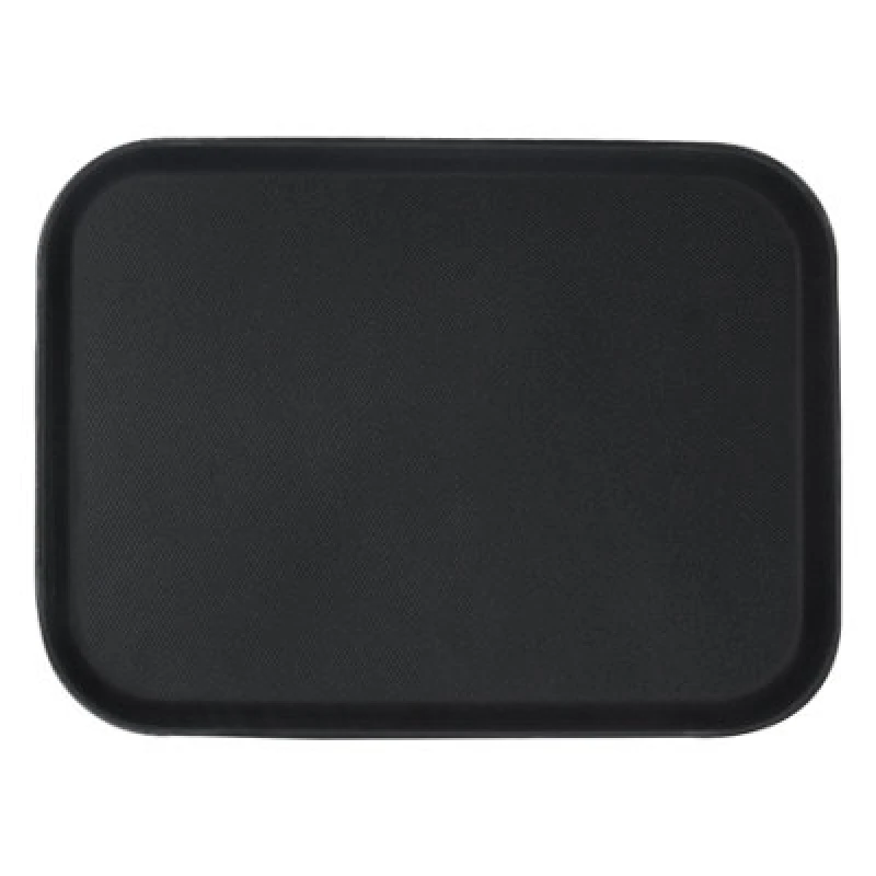 Image of Argon Tableware Rectangular Serving Tray - 56 X 41Cm - Reusable Non Slip Stackable Rubberized Food Drinks Platter Tray
