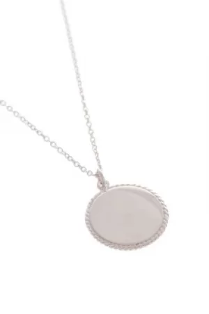 Image of Ladies Olivia Burton Silver Plated Engraveable Disc Necklace OBJ16ENN12