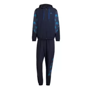 Image of adidas Woven Allover Print Tracksuit Mens - Blue