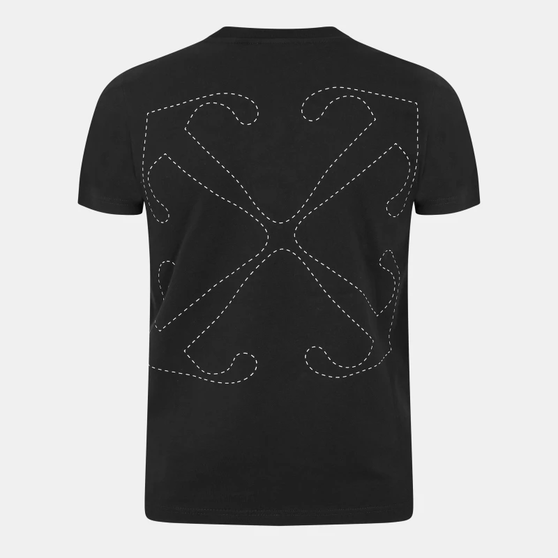 Image of Off White Mens - Crew Neck T-Shirt Black-White male XS